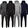 New Design Popular Fleece Plain Track Suit Men's Hoodie And Pants