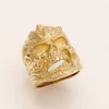Dangerous Skull Look Ring Beautiful Design Cheap Light Weight Plane Handmade Natural Brass Material Brass Ring