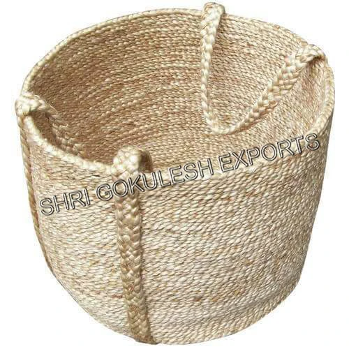 Indian Exclusive Handmade Storage Colorful Decorative Jute Basket For