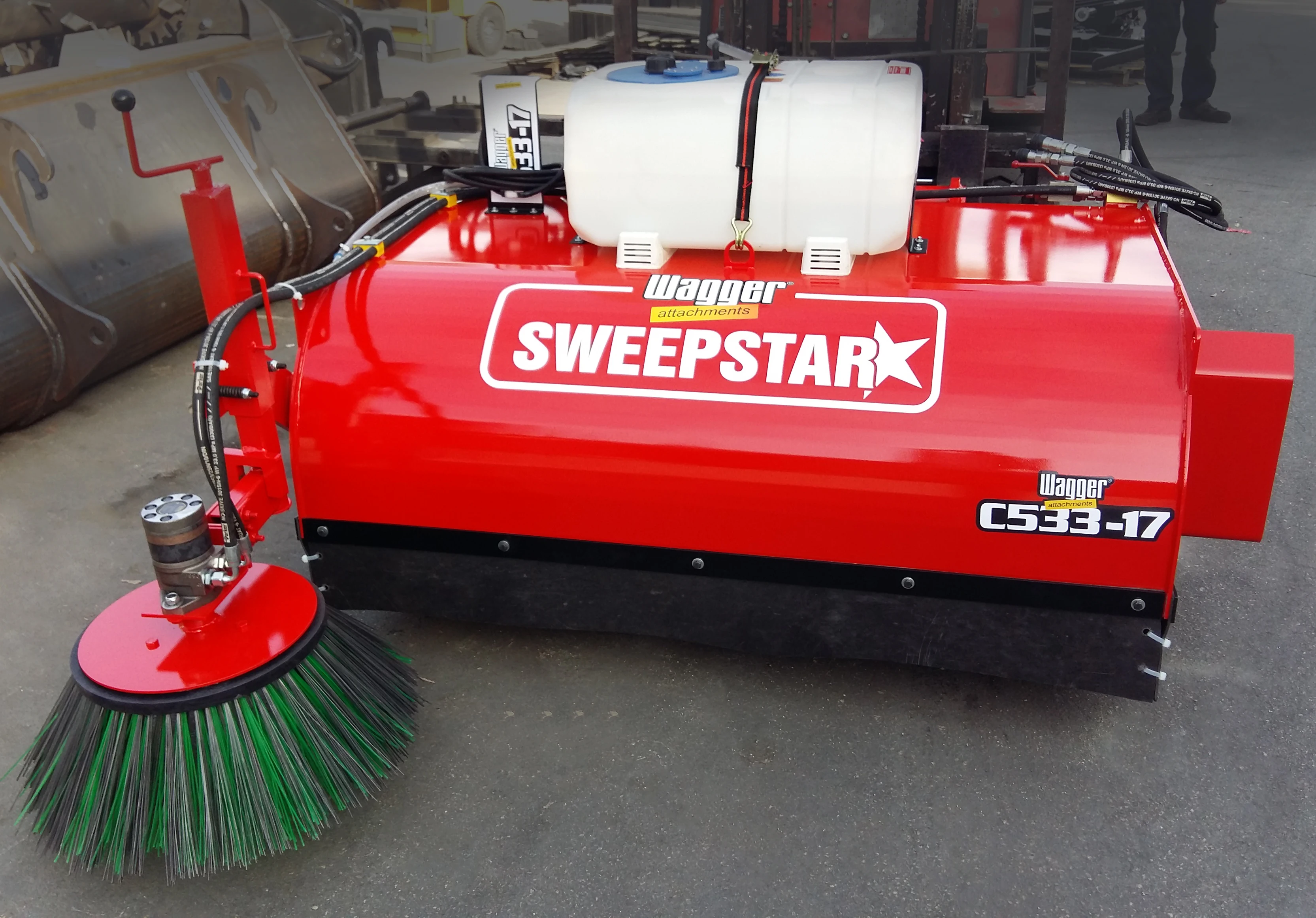 Forklift Sweeper Attachment Wagger Attachments Sweepstar Collector Buy Forklift Sweeper