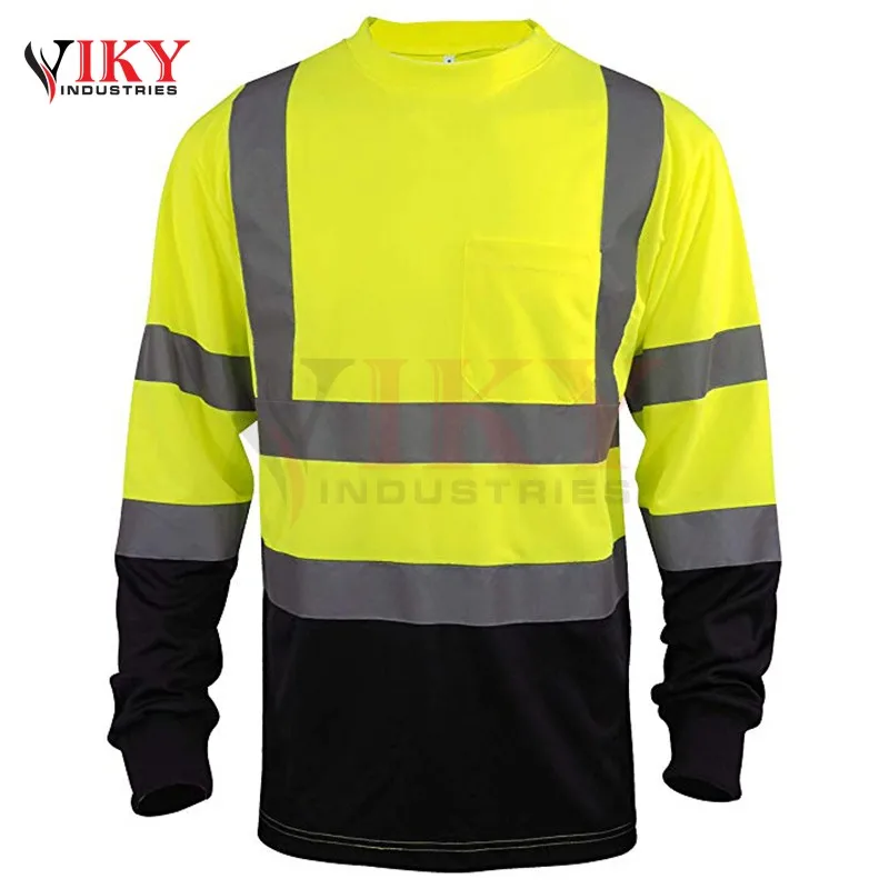 T Shirt Reflective Tape Safety Security Long Sleeve Work Tshirt Breathable Buy Top Quality