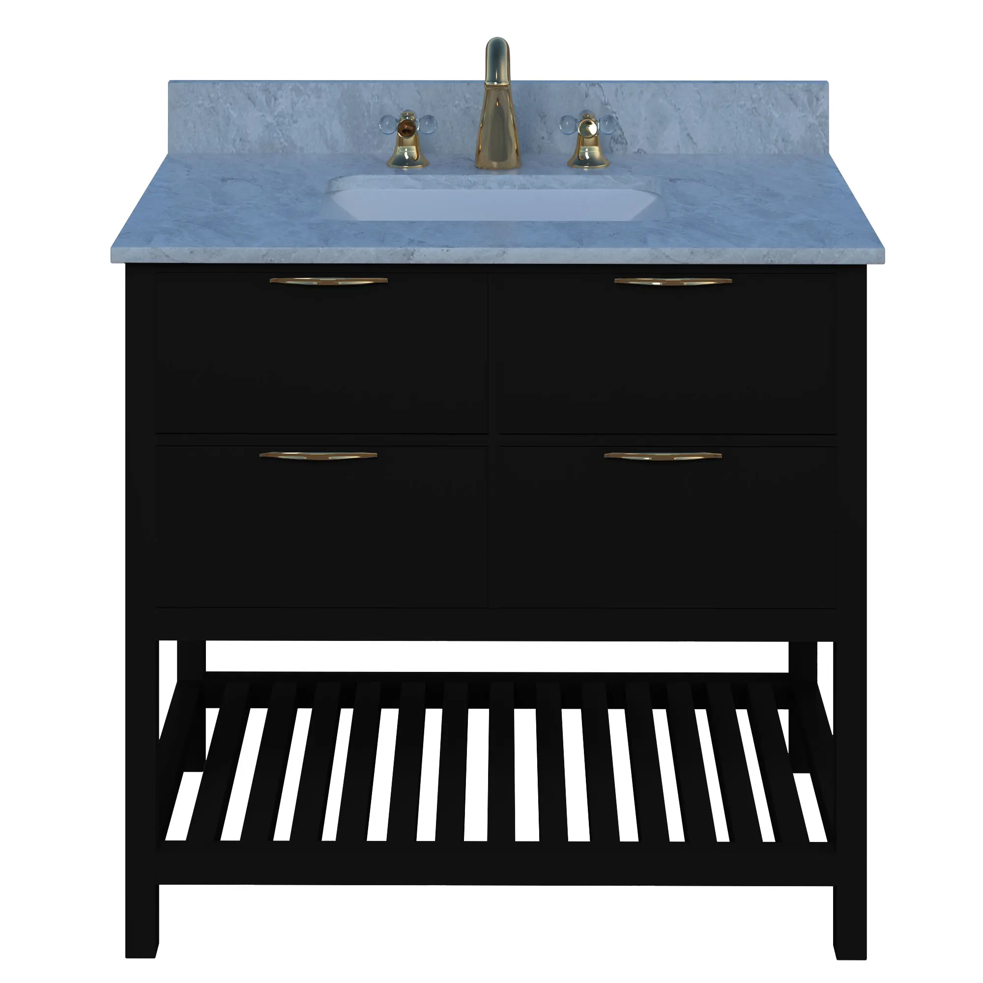 36 Inches Black Luxury Modern Bathroom Vanity for Modern Cabinet