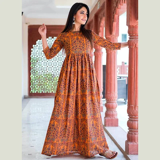 cotton long kurtis