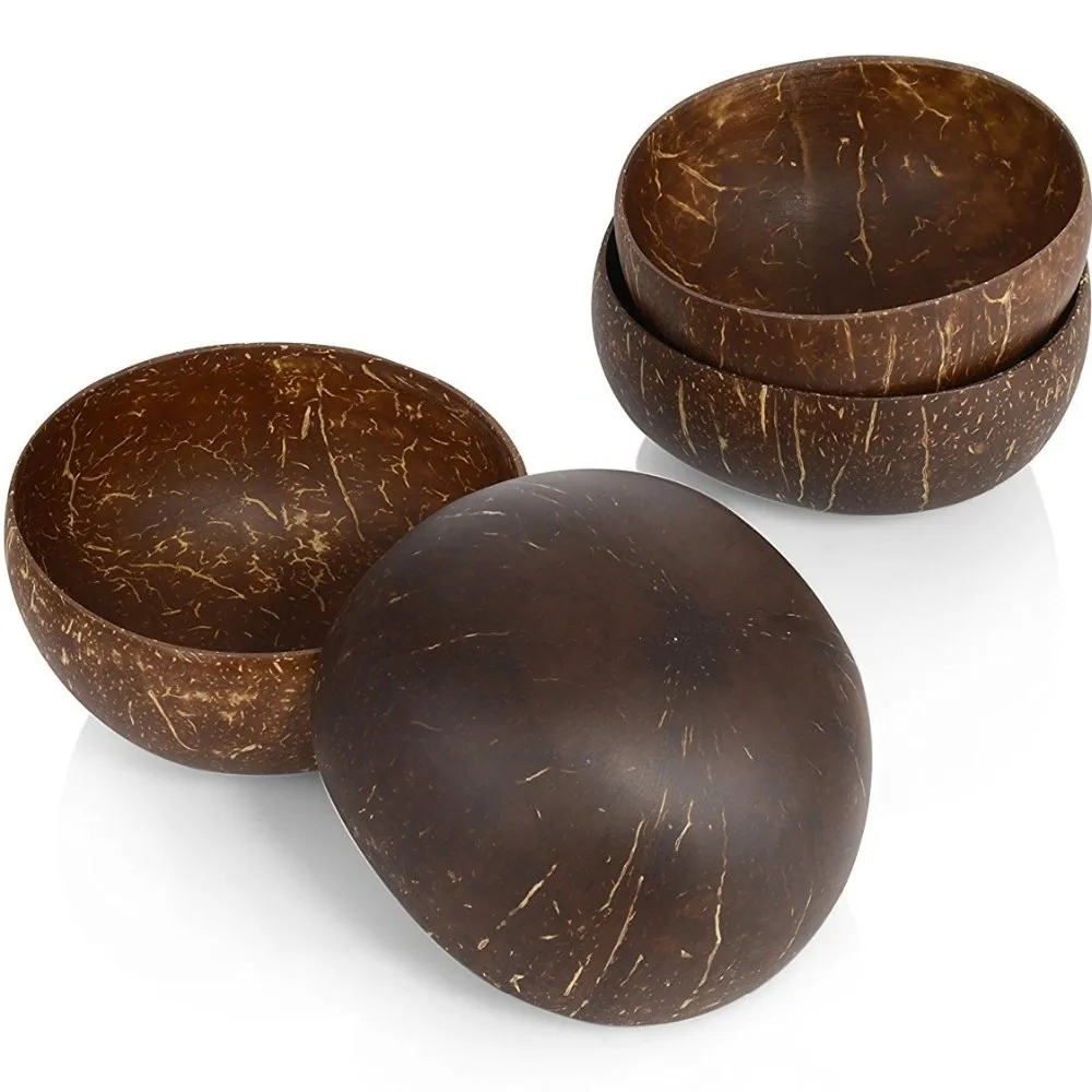 coconut shell bowls/ handmade smooth polished and oiled coco