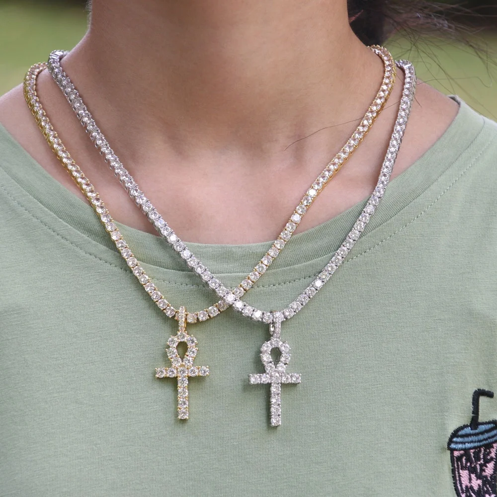 Hot Selling Diamond Ice Hip Hop Ankh 