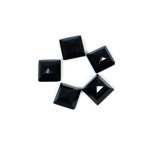 天然黑玛瑙方形切割 5 件 9x 9毫米 15.4 克拉 loose 宝石