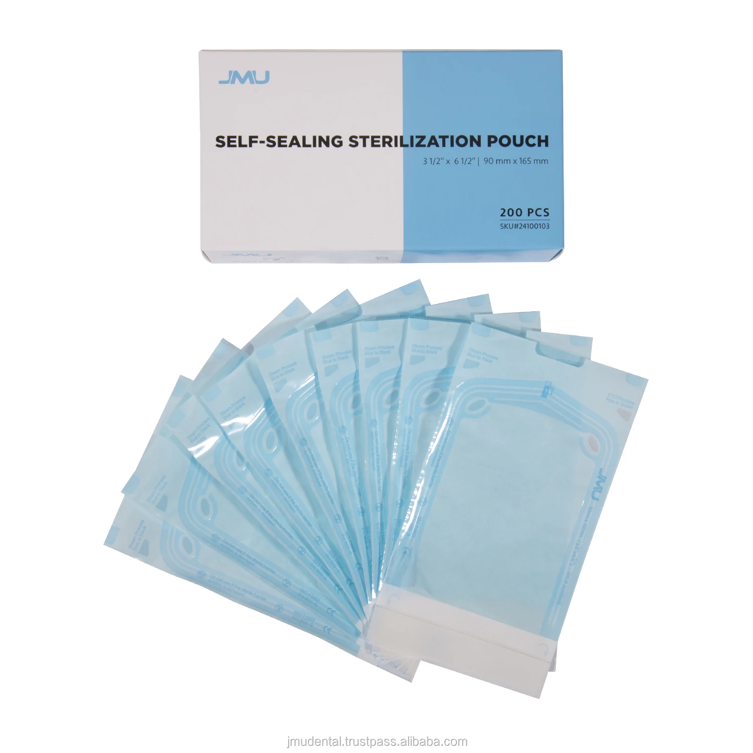 Jmu Selfsealing Sterilization Pouches 3.5''*6.5'' Assorted Size 200pcs