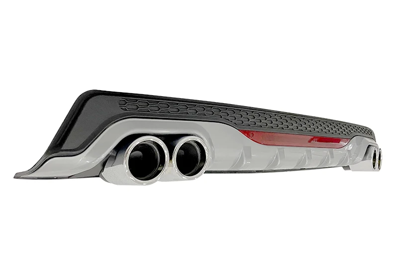 Universal Rear Diffusers Grey And Matte Black With 4 Chrome Tips