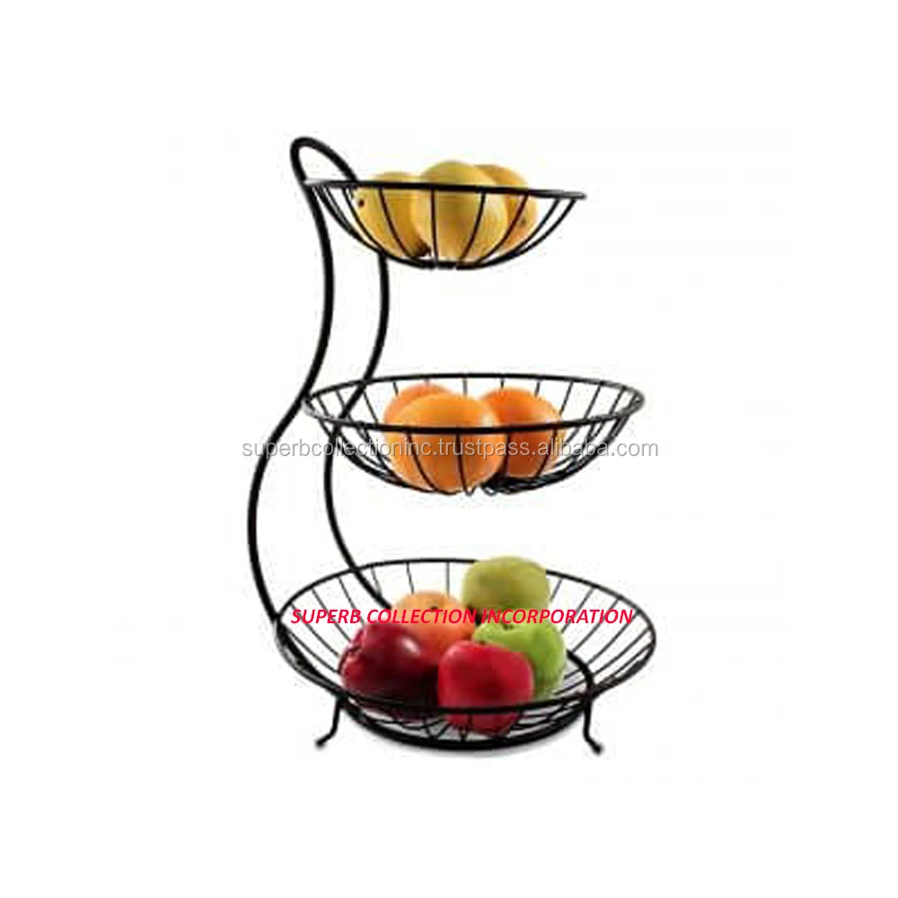 Gold Custom Metal Wire Fruits Basket On Hot Selling And High Quality