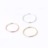 Hot selling 925 sterling silver jewelry minimalist gold/white/rose gold multiple size rings woman