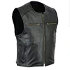Men Leather Biker Style Waistcoat