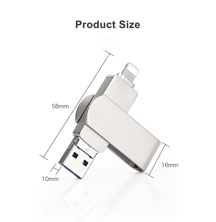 Metal Rotatable Card USB Flash Drive Disk Swivel USB 2.0 Flash Memory Drive Customized Gift USB Flash Disk - ANKUX.COM