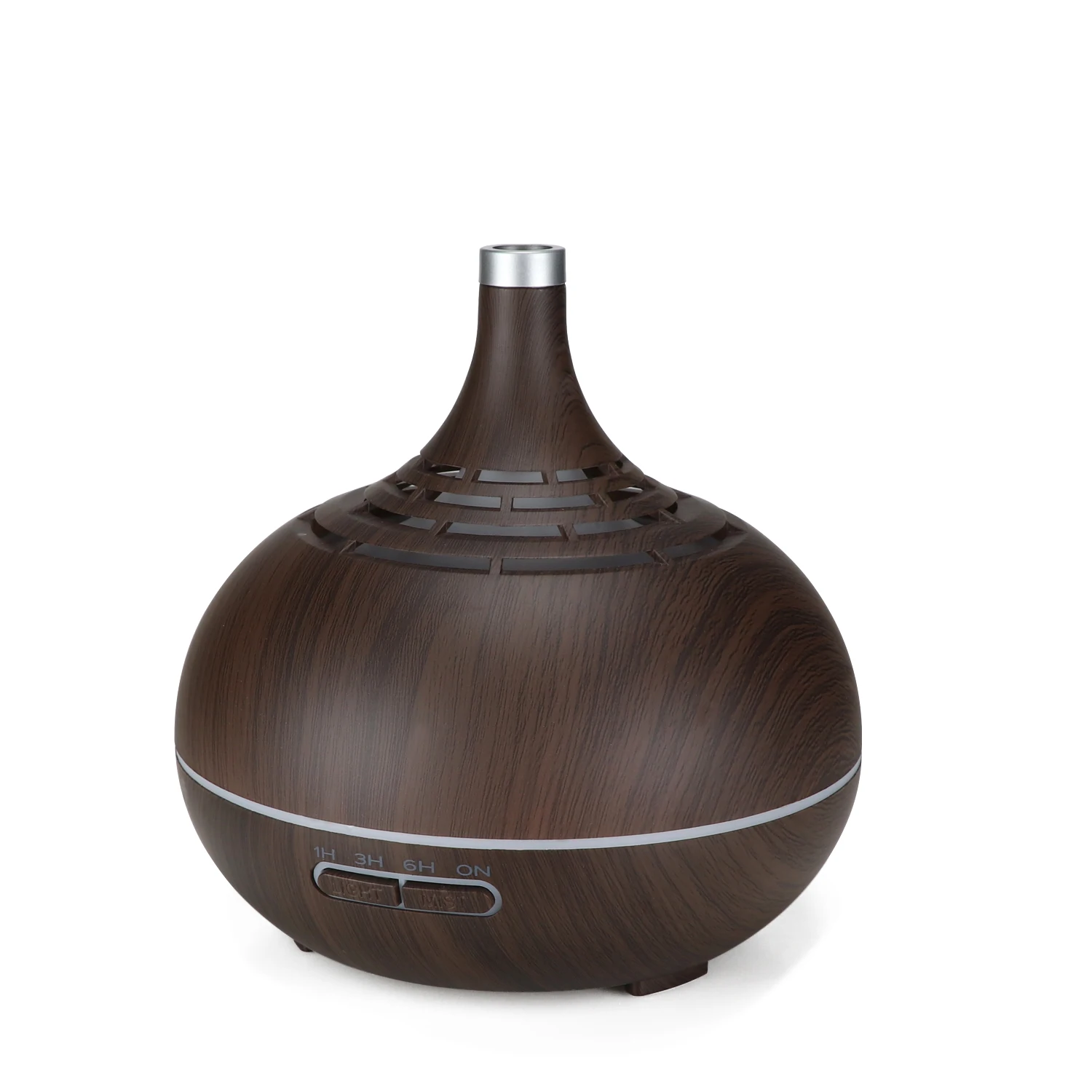 400ml Wood Grain Ultrasonic Cool Mist Humidifier, Diffuser for essential oils, 7 Color LED Lights aroma oil diffuser