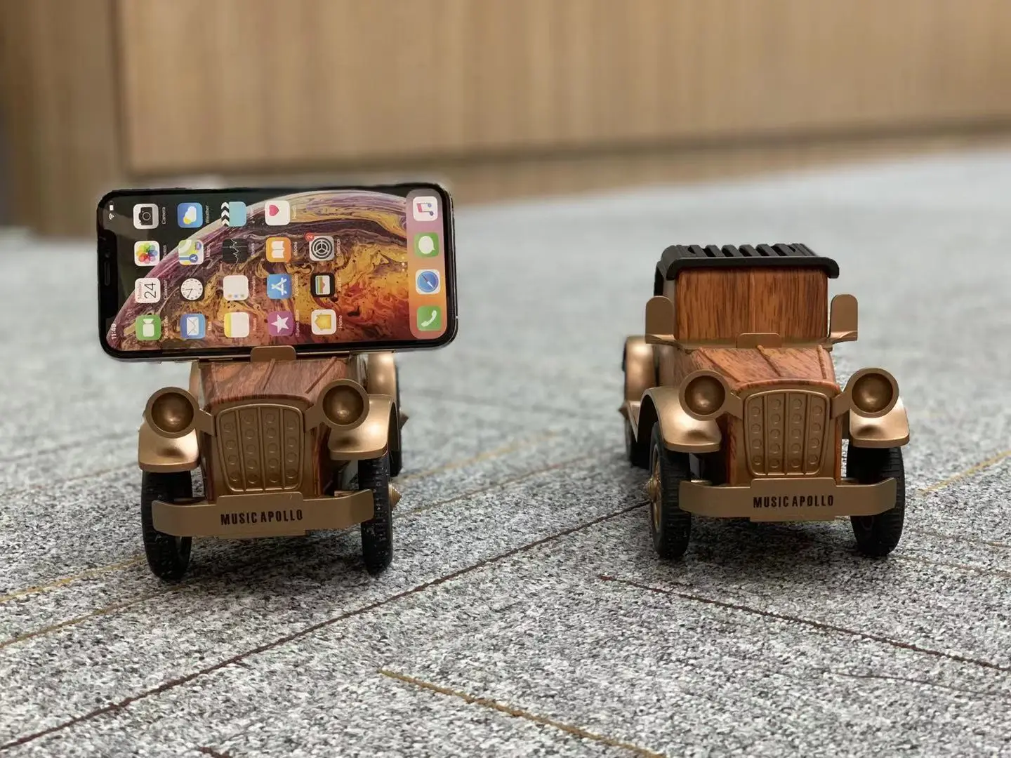 A9 Wood Car Audio Outdoor Portable Bluetooth Speaker Hands-Free Fm Usb Mini Subwoofer Music Player wood speaker - ANKUX.COM