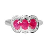 SILVER DIAMOND RUBY RING