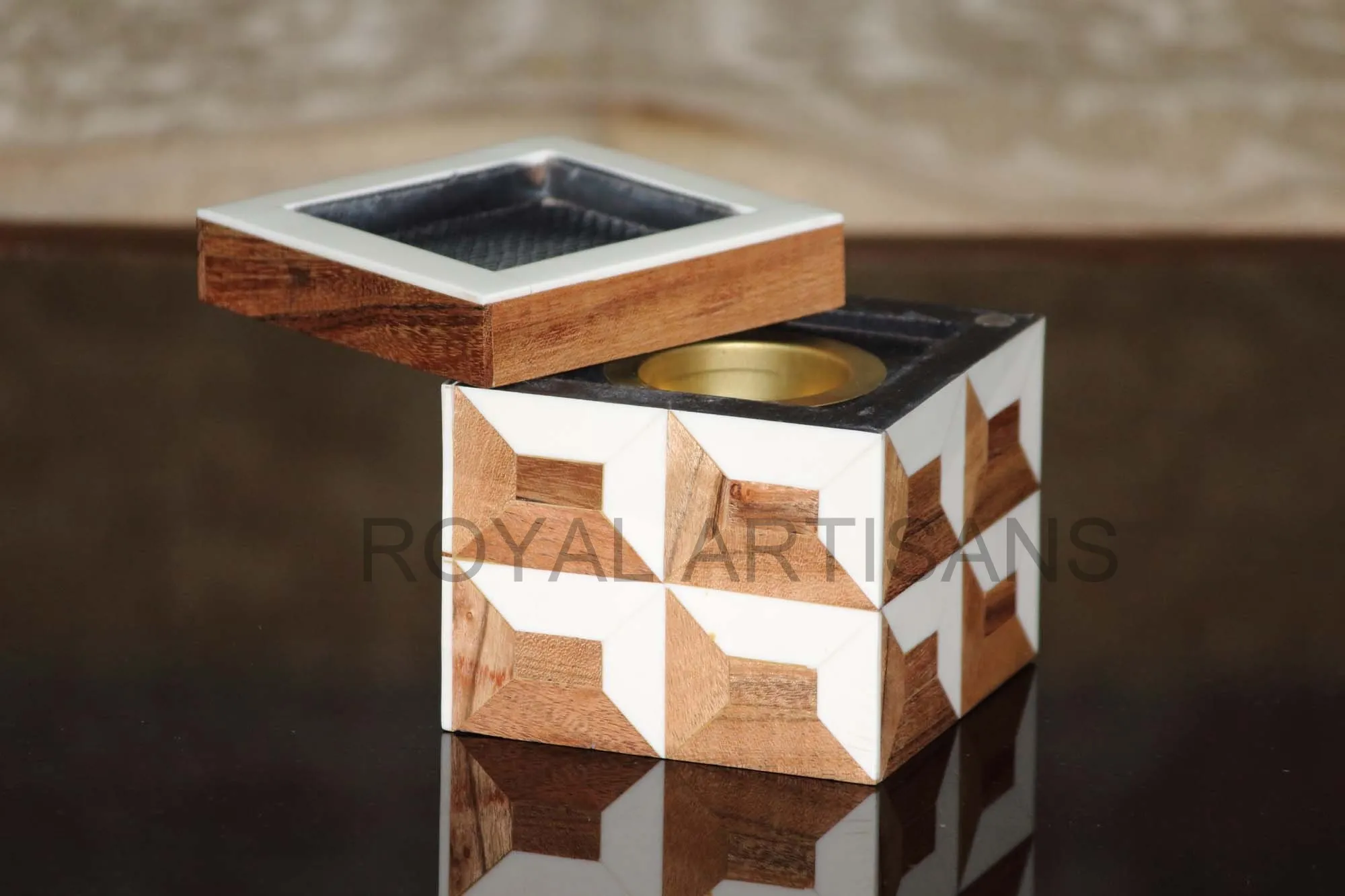 Islamic Religious Arabic Luxury Handmade Wooden Bakhoor Burner Dukhoon