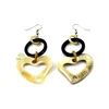 Hot Selling Transparent Bright Heart Shape with Ring Earrings Pair for Women
