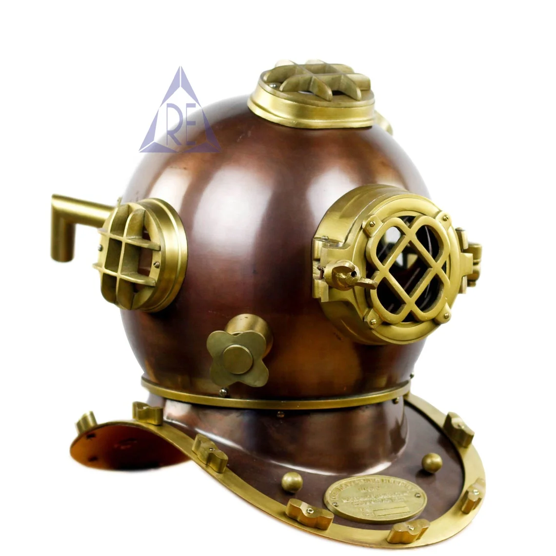 Nautical Decor Iron And Copper Scuba Diving Helmet Us Navy Mark V Deep