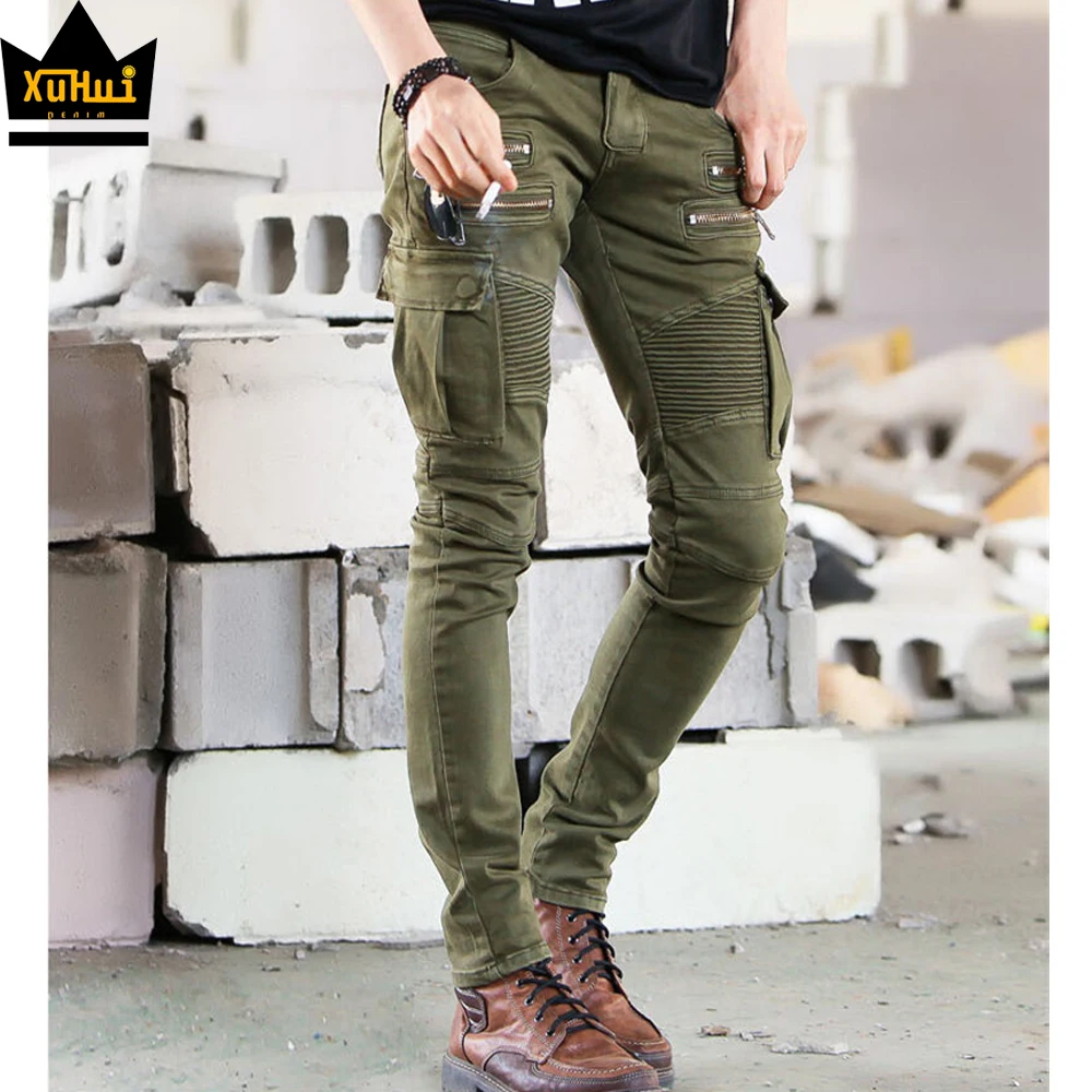 distressed olive green jeans