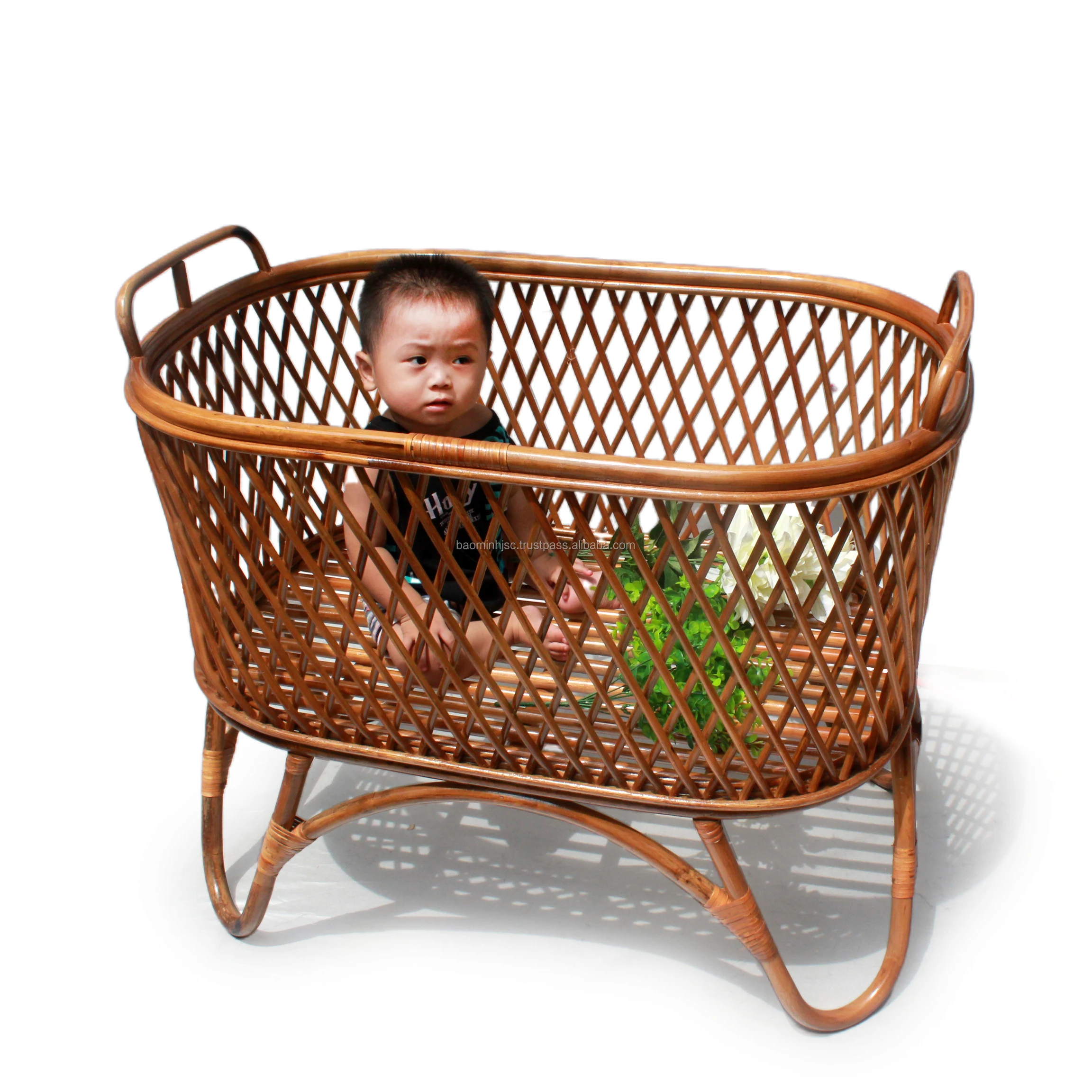 Wicker Cradle For Newborns Baby Moses Basket For Lovely Baby