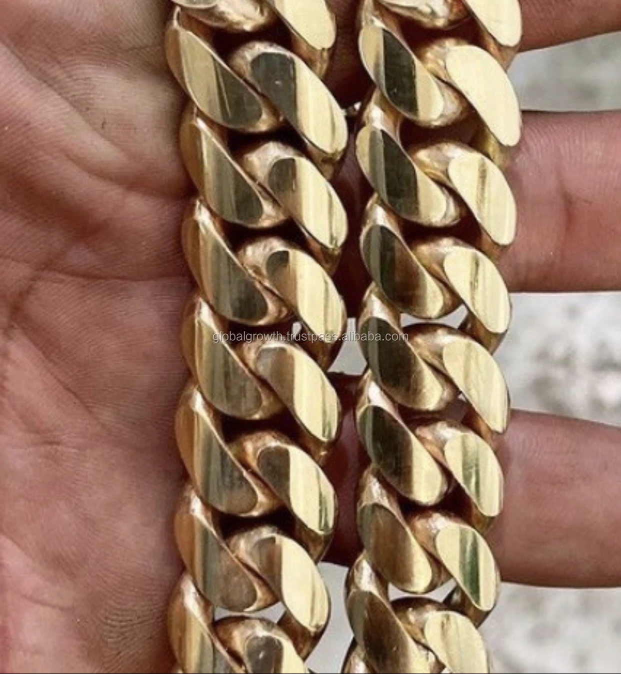 10k Real Gold Miami Cuban Link Chain Bracelets (200 to 300 grams, 8mm to 20mm) Made in USA