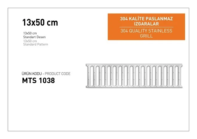 Modular Stainless Steel Water Drain Channel Grating