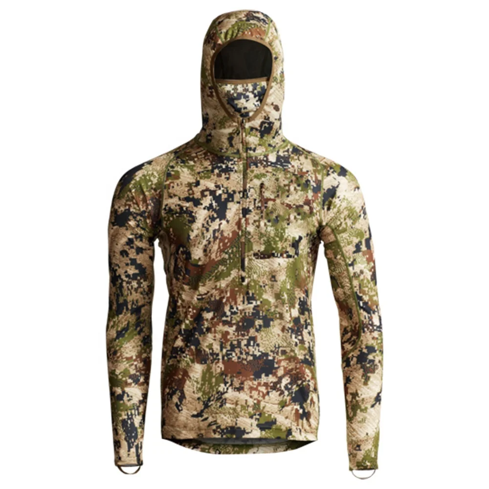 2021 New Custom Hunting Camouflage Bases Layers Mid Weight 1/4 Zip ...