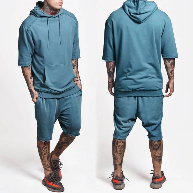 Nuevo Personalizado Para Hombre De Verano Establece Sudaderas Con Capucha De  Manga Corta + Pantalones Cortos De Chándal De Los Hombres Ropa Deportiva  Casual 2 Piezas Conjunto Camiseta + Pantalones Cortos -
