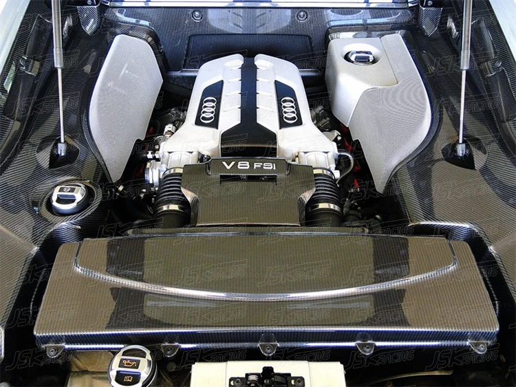 Dry Carbon Fiber Engine Cover Underscreen Shield (5 Pcs) For Audi R8 V8