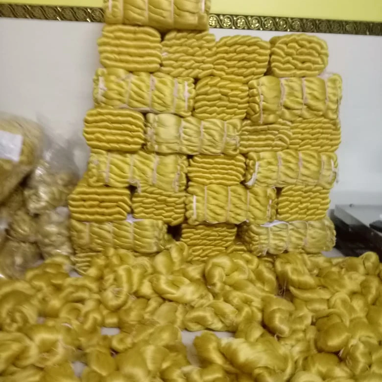 India Factory Tassar Raw Silk Yarn 20/22,3a,4a,5a,6a Grade Quality Silk