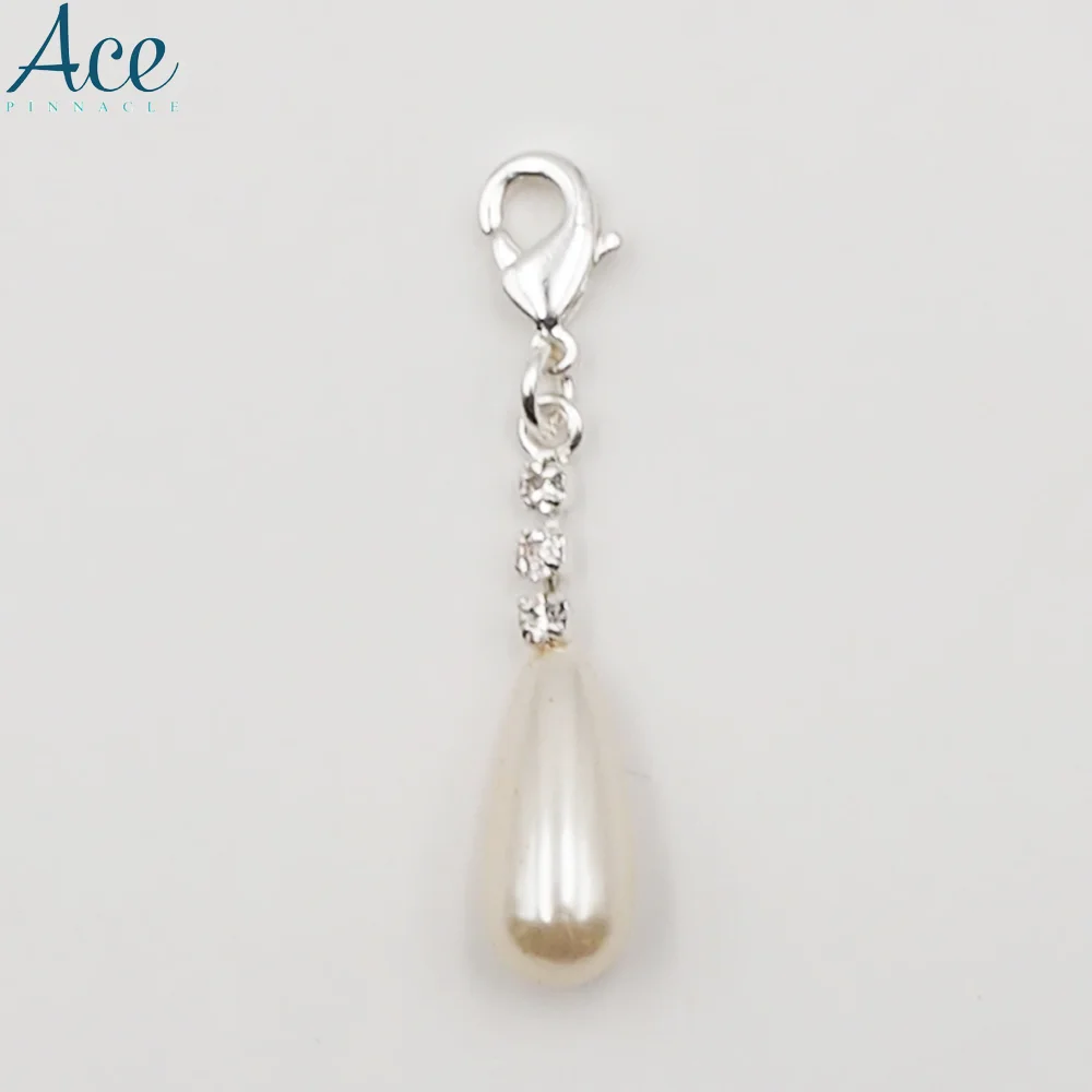 Water drop-shaped Pearl Crystal Luminous Charm Pendant Necklace for ornaments