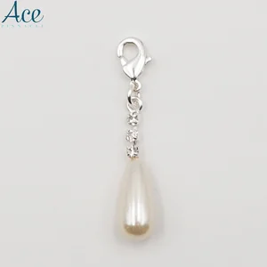 Water drop-shaped Pearl Crystal Luminous Charm Pendant Necklace for ornaments