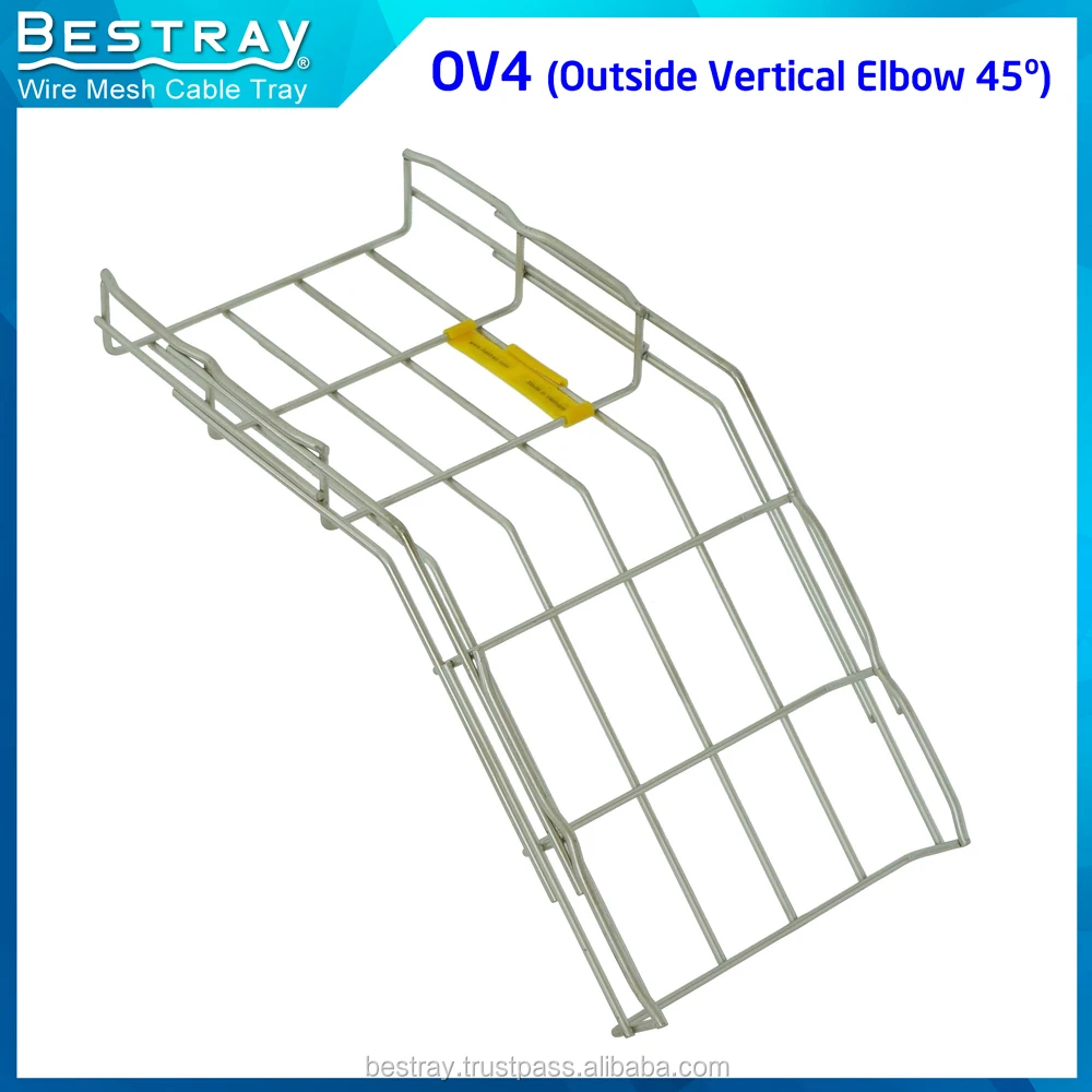 Elbow 45+ Cable Organizer CT33EIC45SS Natural Cable Tray CT33EIC45SS Stainless Steel 45 Degree Elbow 