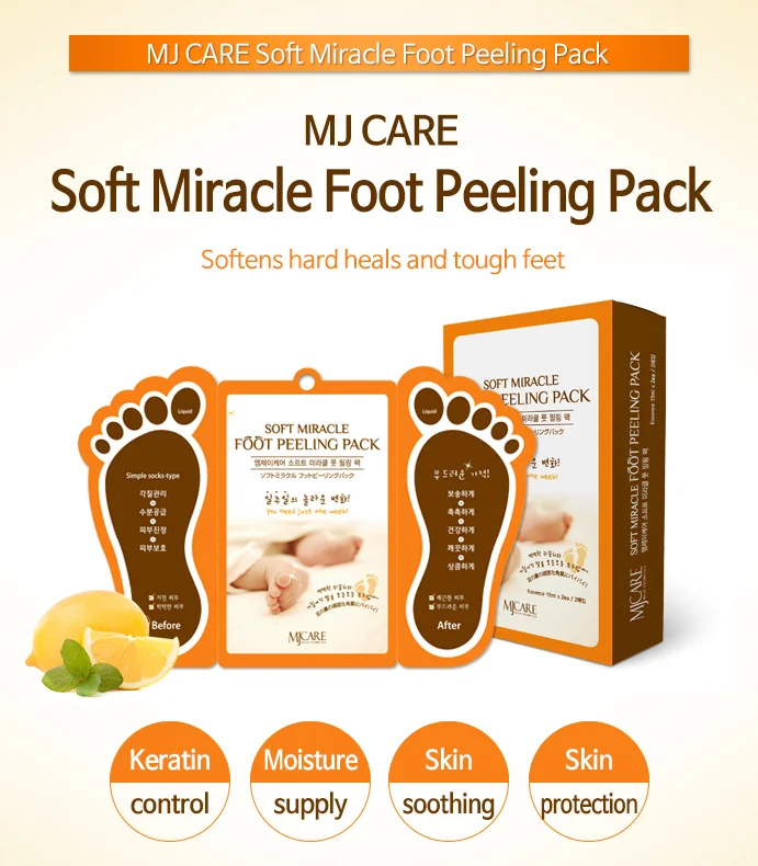 Mjcare Soft Miracle Foot Peeling Pack Korean Foot Mask Pack Korean Foot ...