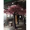 hot sale good quality 300cm height fiberglass artificial double color cherry blossom tree plant for interior decoration