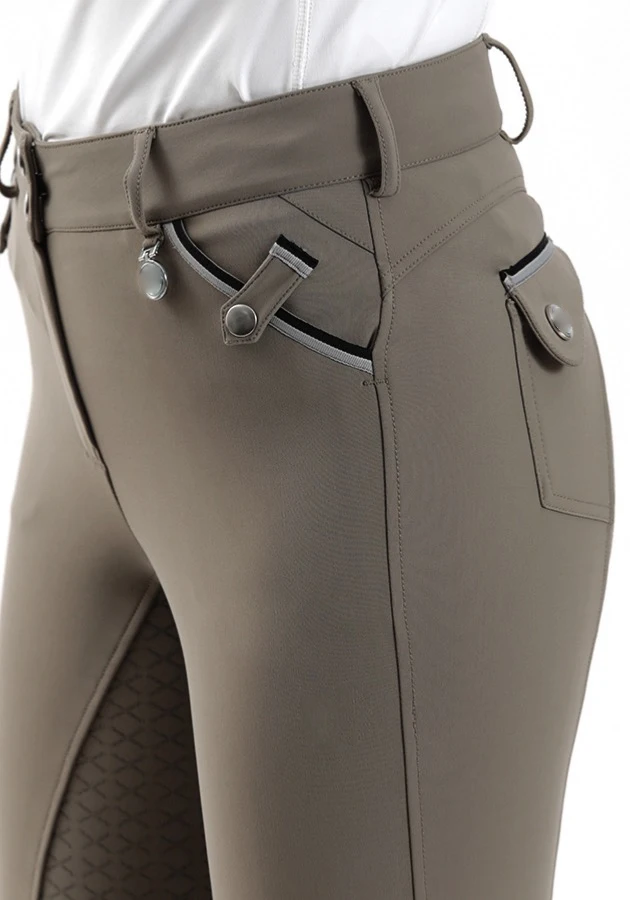 Premium Softshell Horse Riding Breeches With Contrast Piping & Full Seat Silicone (customizable