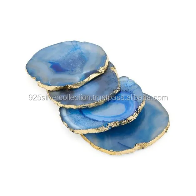 blue agate coasters