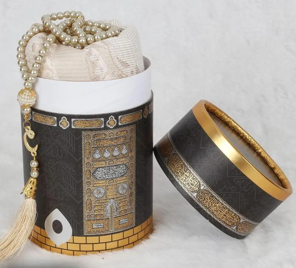 Muslim Gift Set Prayer Mat Tasbih Islamic Tube Gifts Box For Ramadan Muslims Wedding Gifts And