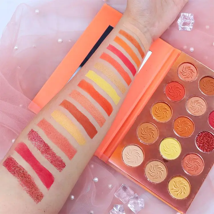 4 Colors Palettes OEM ODM 15 Colors Mattes Custom No Logo Low Moq Private Label High Pigment Eyeshadow Palette Glitter