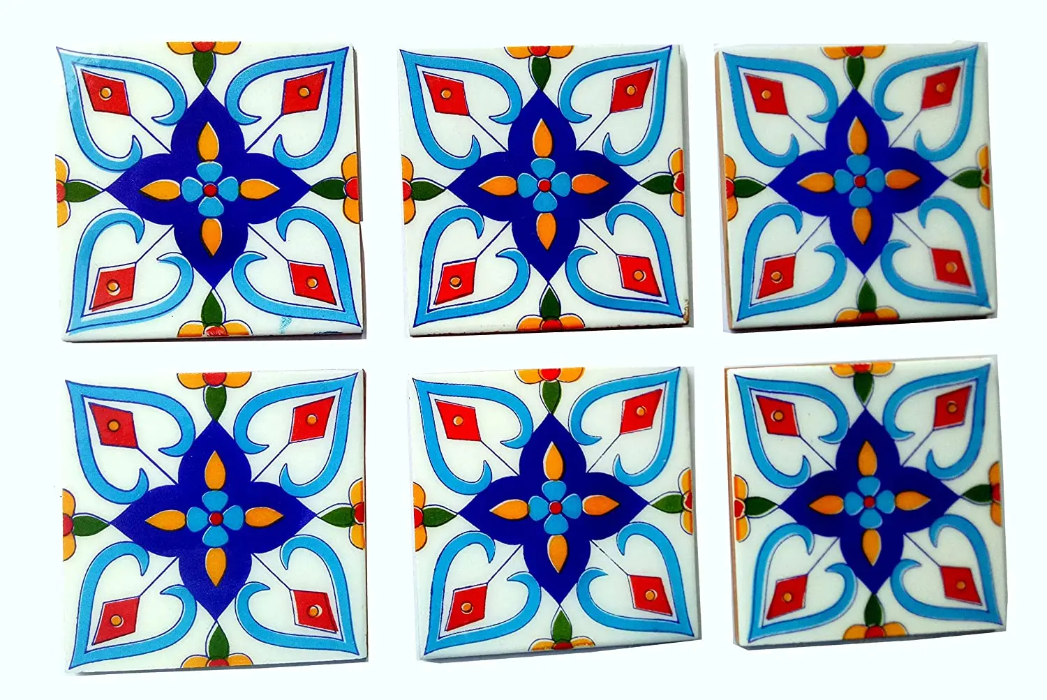 Blue Pottery With Blue Flower Tile Best Quality Tiles On Sale Price 4x4
