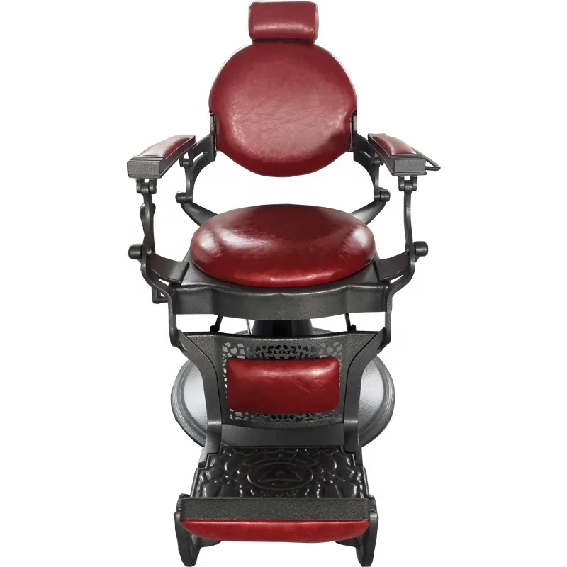 Great Foshan Factory New Design Black And Red Hair Salon Men Barber Chair Sale Cheap 