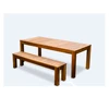 Kitchen Table Set with Wooden Legs/ Acacia Wood Picnic Set with Benches/ Wooden Dining Set for Sale