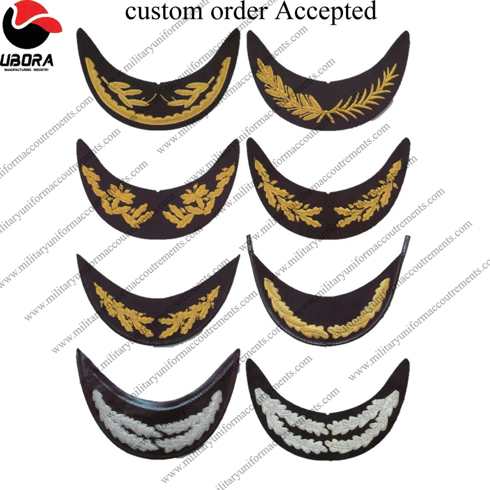 Visor Peak Cap Embroidery For Military Marching Band Cap,Visor For