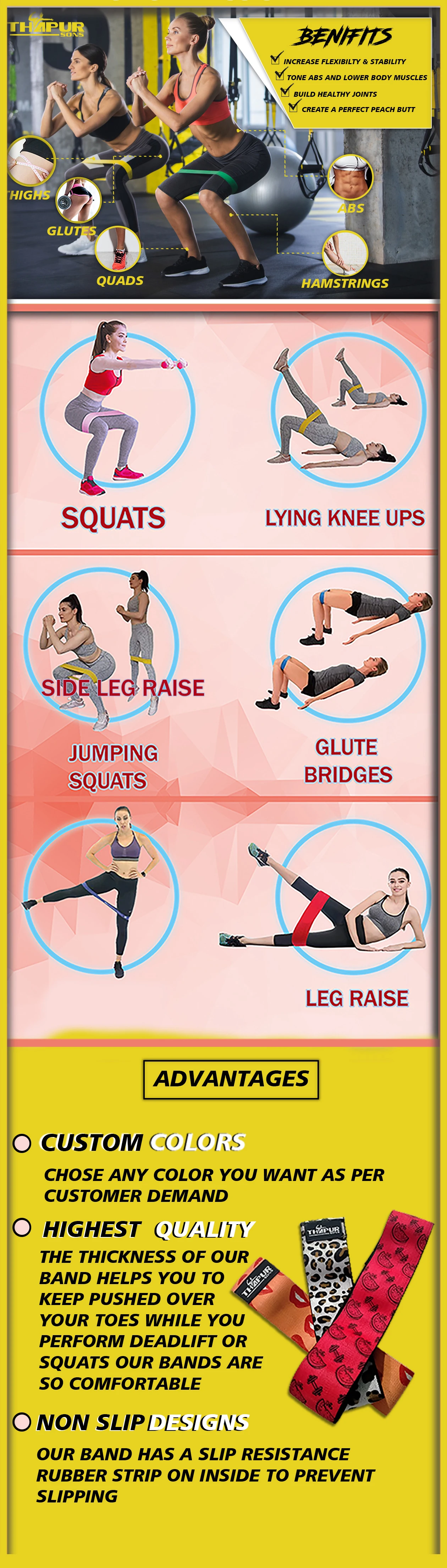 Glute Band Blood Flow Restriction Bands For Women Glutes