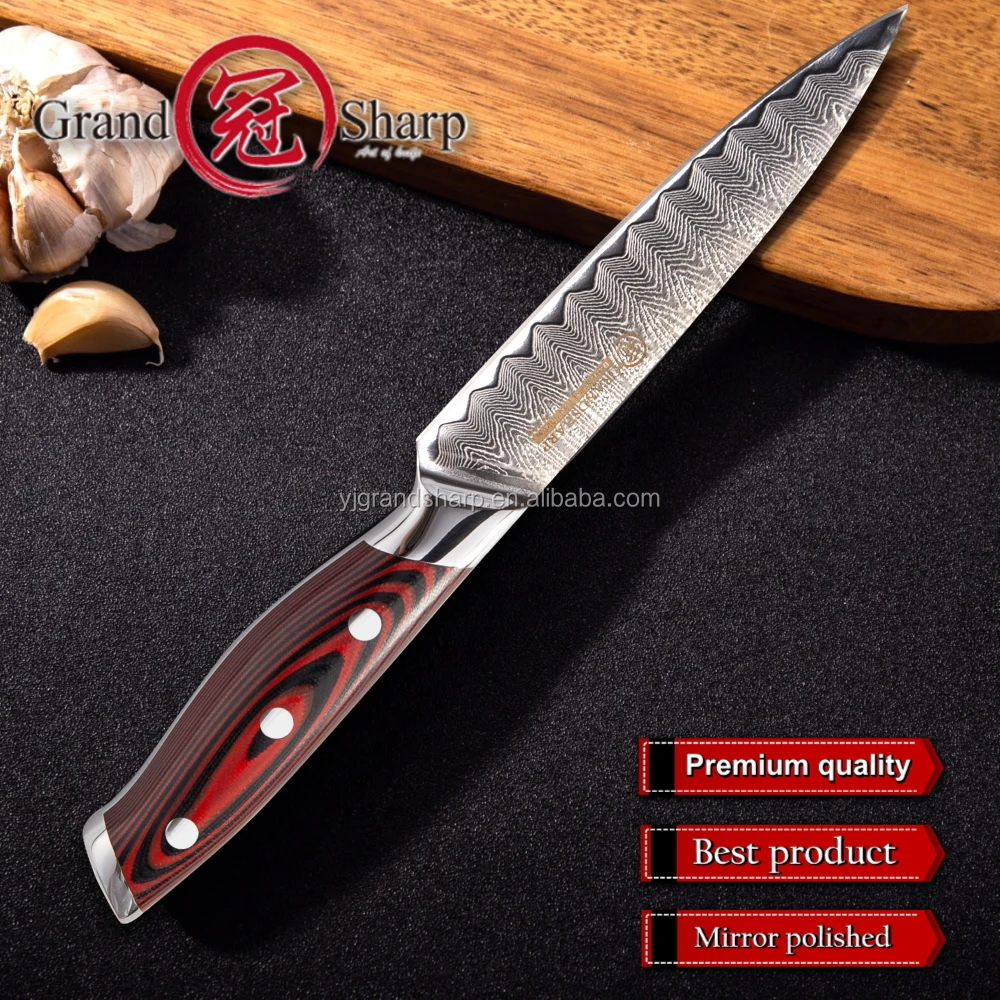 4 pc Damascus steak knife set REBEX