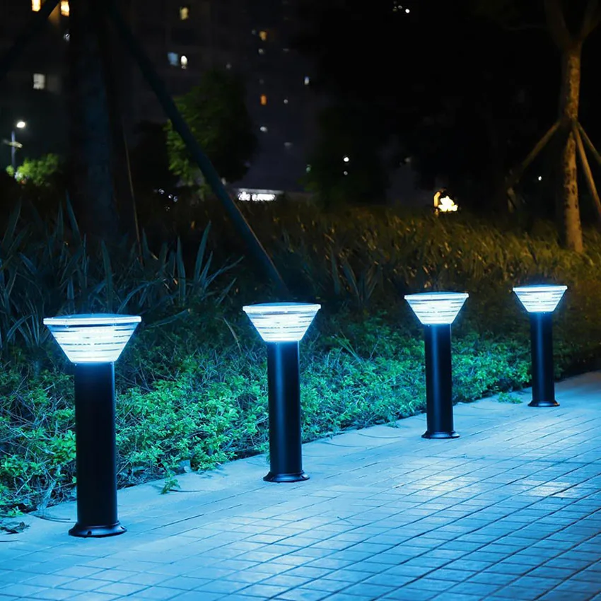 Solar lawn light Newest design RGB waterproof outdoor solar led bollard lights