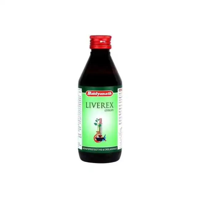 Ayurvedic Medicine Baidyanath Liverex Syrup (200ml) It Is Used In The Treatment Of Jaundice