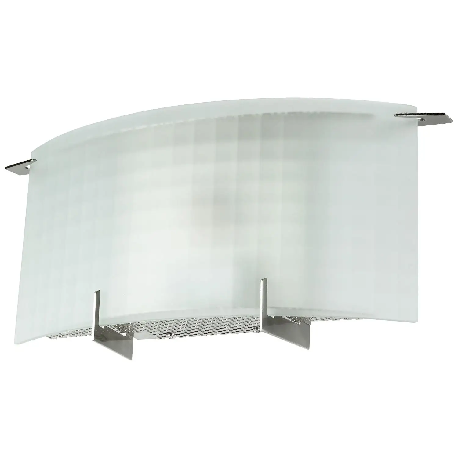 Sunlite LED Curved Glass Wall Sconce Fixture, 9W (60W Equivalent), Dimmable, 500 Lumen, Brushed Nickel Finish, ETL Listed, 4000K