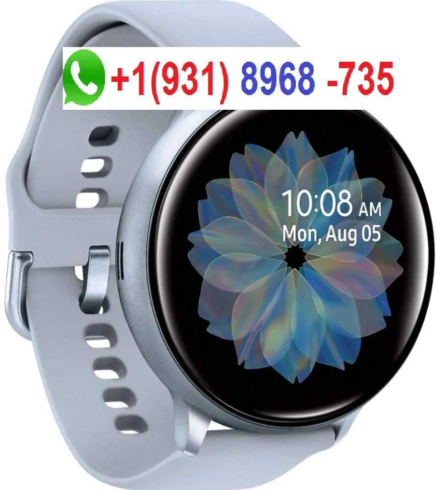 
BUY 5 GET 1 FREE Sam-sung Galaxy Watch Active2 Silicon Strap + Aluminum Bezel Bluetooth International Cloud Silver R820-44m 