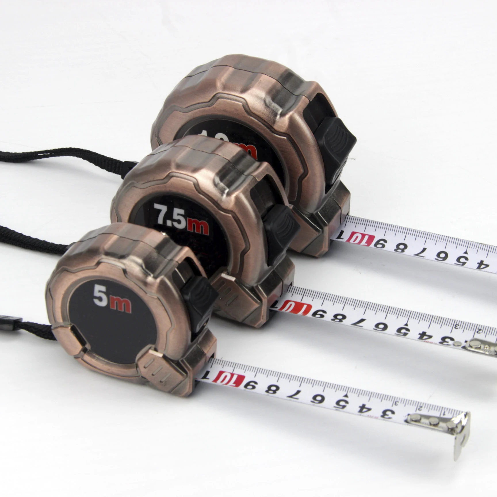 Good Price Bronzed Steel Tape Measure 7.5 M White Matte Paint Steel